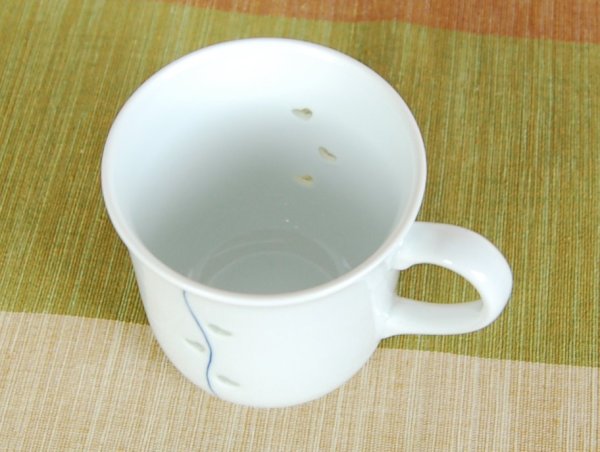 Photo3: Mug Openwork Suisyo heart line (Blue) (3)