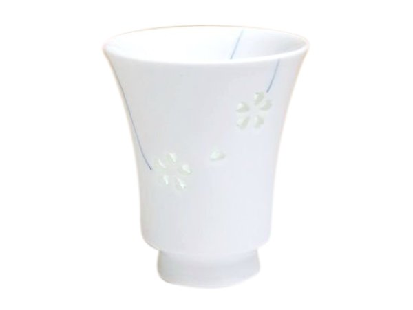 [Made in Japan] Suisyo Hana asobi (Blue) Japanese green tea cup