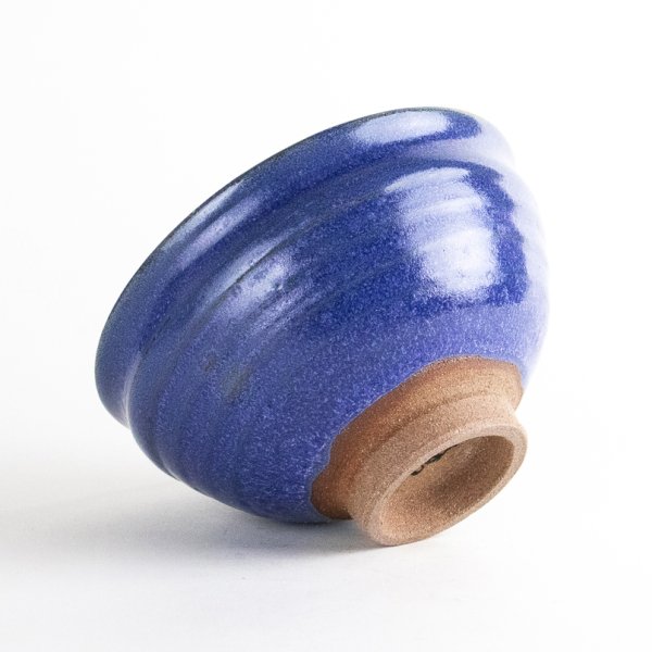 Photo2: Matcha Bowl Ruri-Kessho with Wooden Box (2)