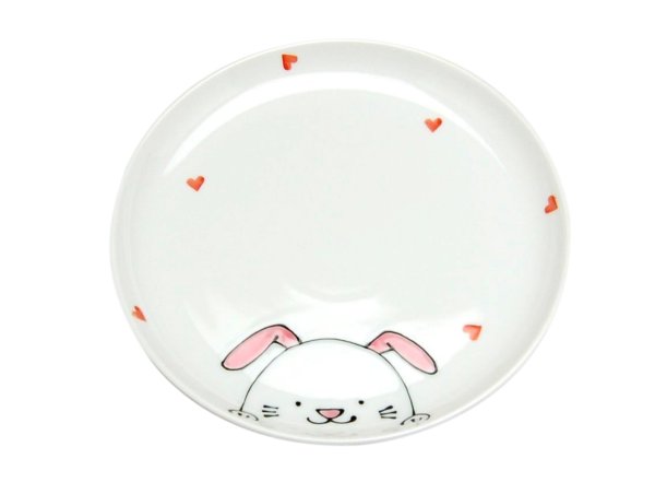 [Made in Japan] <Child tableware>Niko Niko club rabbit Plate (Large)