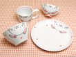 [Made in Japan] <Child tableware>Niko Niko club rabbit half set (4 pieces)