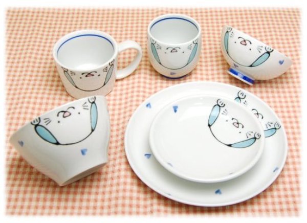 Photo1: Tableware for Children Set Smile club-Dog (6 pieces) (1)