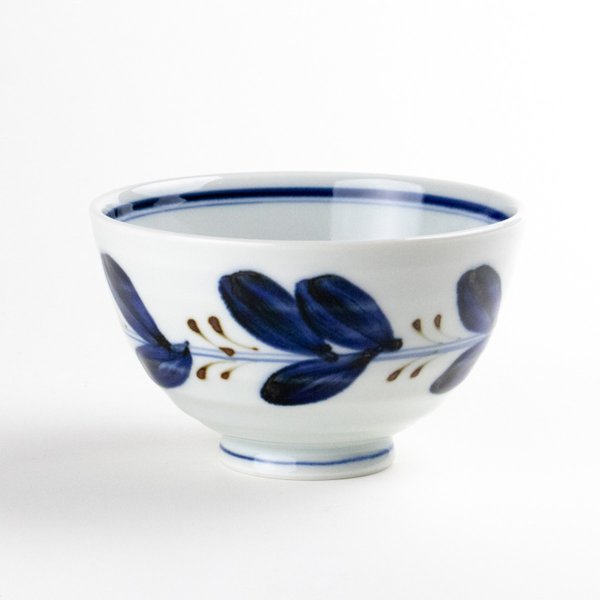 Photo1: Rice Bowl Leaf (Blue) (1)