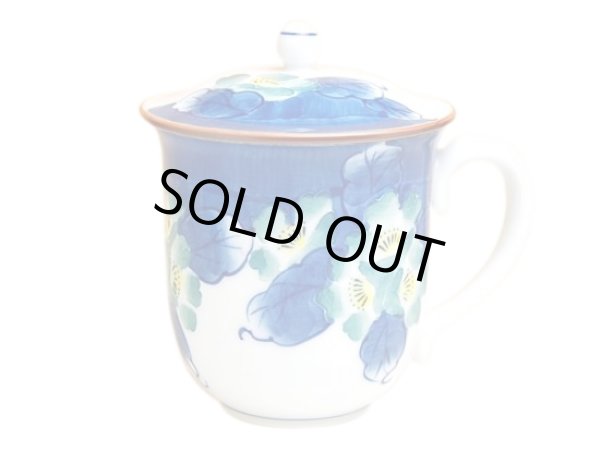 [Made in Japan] Hana tsudoi with cover (Blue) mug