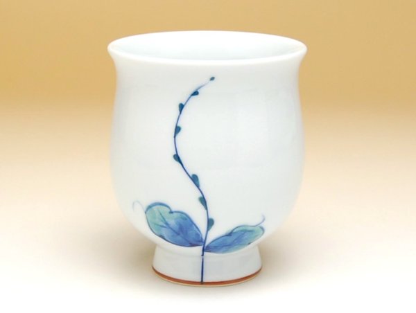 Photo2: Yunomi Tea Cup for Green Tea Mizuhiki-so (Large) (2)