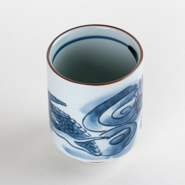 Photo3: Yunomi Tea Cup (Large) for Green Tea Matsu Ryu Dragon (3)