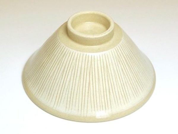 Photo3: Rice Bowl Senbori (White) (3)
