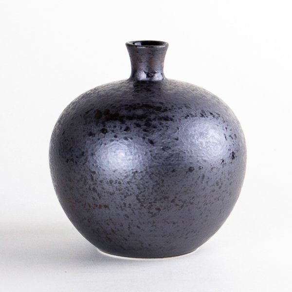 Photo1: Single-Flower Vase Ginga Black (1)