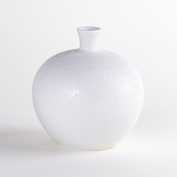Photo1: Single-Flower Vase Ginga White (1)