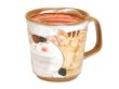 [Made in Japan] Nakayoshi neko cats (Red) mug