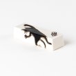 Photo1: Chopstick Rest Cat Kuro-Neko (1)