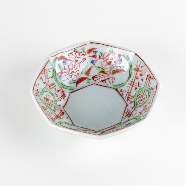 Photo2: Octagonal Small Bowl Nishiki-Manreki (11.3 cm/4.4 in) (2)