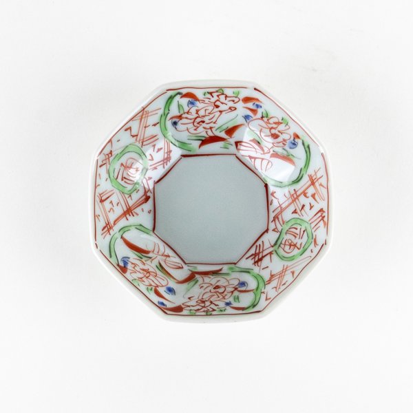 Photo3: Octagonal Small Bowl Nishiki-Manreki (11.3 cm/4.4 in) (3)