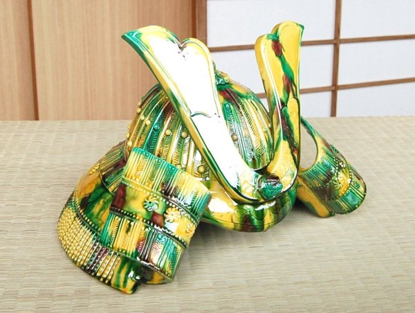 Photo3: Japanese Armor, Helmets and Warrior Dolls Sansai (Large) Kabuto Doll (3)