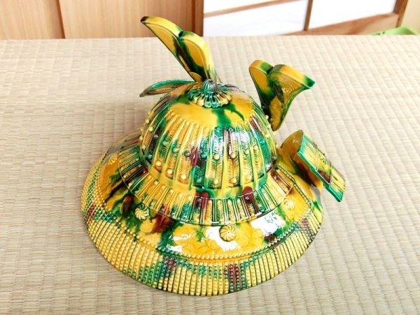 Photo4: Japanese Armor, Helmets and Warrior Dolls Sansai (Large) Kabuto Doll (4)