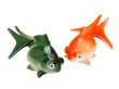 [Made in Japan] Hime demekin goldfish (Green & Red) Ornament doll